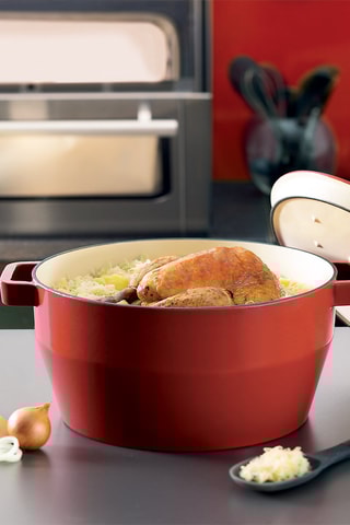 Panela redonda em ferro fundido SlowCook 28 cm - 6,3 l