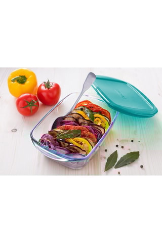 Plat de conservation rectangulaire en verre borosilicate Cook & Store - 2,5 l