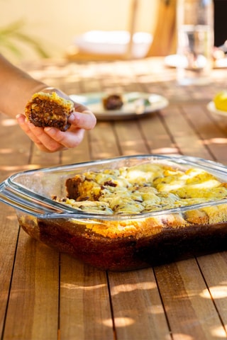 4 travessas retangulares em vidro borossilicato