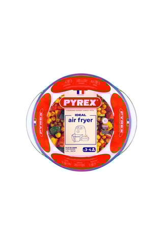 Travessa redonda em vidro borossilicato Pyrex® para air fryer - 26 x 23 cm