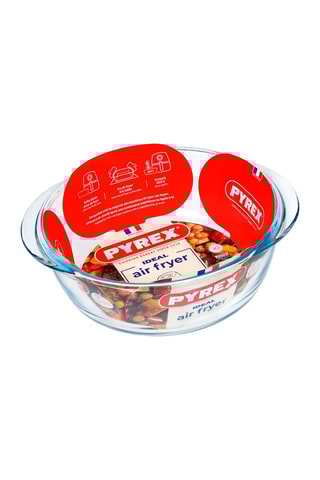 Travessa redonda em vidro borossilicato Pyrex® para air fryer - 20 x 18 cm