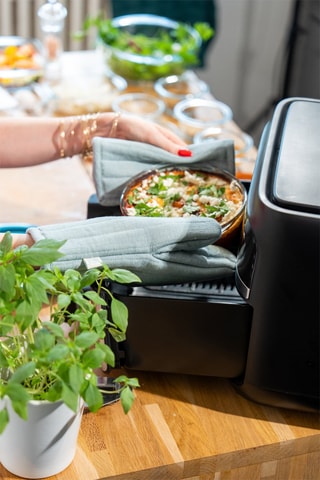 Travessa redonda em vidro borossilicato Pyrex® para air fryer - 20 x 18 cm