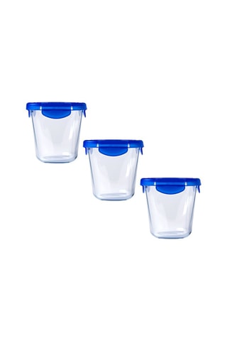 3 plats de conservation en verre borosilicate Cook & Go - 3 x 0,8 l