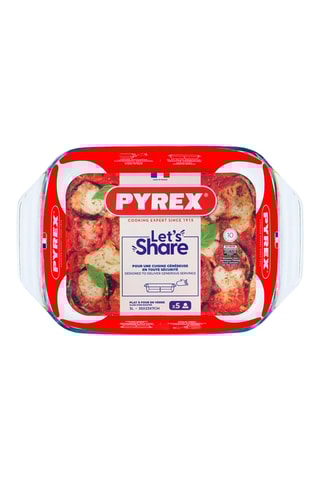 Travessa retangular em vidro borossilicato Pyrex®para air fryer - 35 x 23 cm