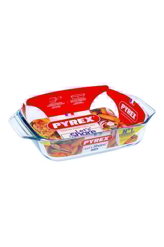 Plat rectangulaire en verre borosilicate Pyrex® pour air fryer - 31 x 20 cm