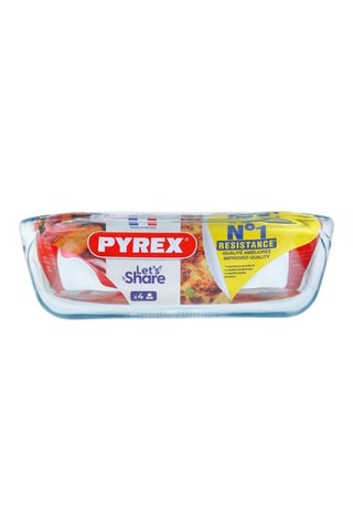 Plat rectangulaire en verre borosilicate Pyrex® pour air fryer - 31 x 20 cm