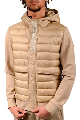 Gewatteerde Jas met Capuchon West Beige