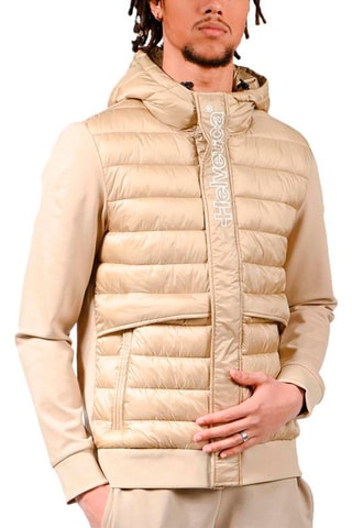 Gewatteerde Jas met Capuchon West Beige