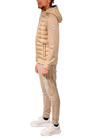 Gewatteerde Jas met Capuchon West Beige