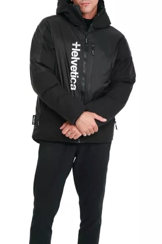 Gewatteerde Jas met Capuchon Paco - Zwart en Wit