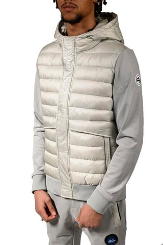Gewatteerde Jas met Capuchon West Lichtgrijs