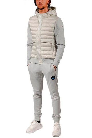 Gewatteerde Jas met Capuchon West Lichtgrijs