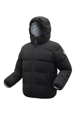 Dubbelzijdige Gewatteerde Jas met Capuchon Reverso Shell Zwart en Grijs