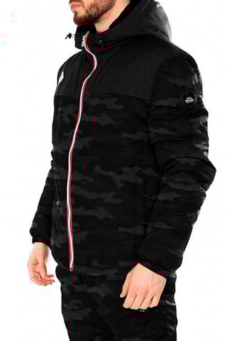 Gewatteerde Jas Casey Zwart en Grijs