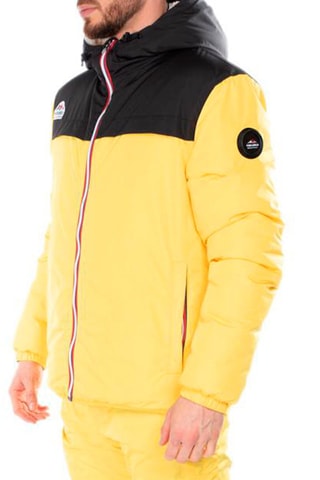 Gewatteerde Jas Geel en Zwart