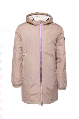 Lange Gewatteerde Jas Eliott Beige