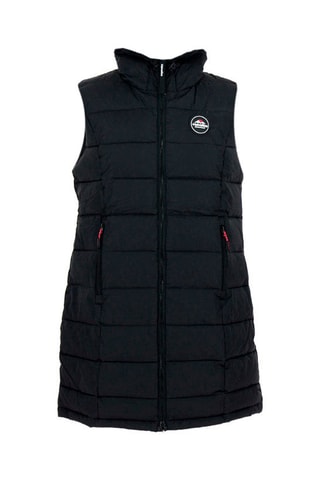 Lange Gewatteerde Jas Zurich Zwart