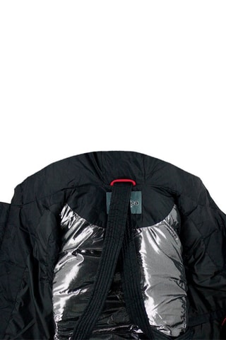 Lange Gewatteerde Jas Zurich Zwart