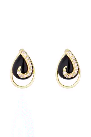 Boucles d'oreilles Galapagos - Or jaune, diamants et agates