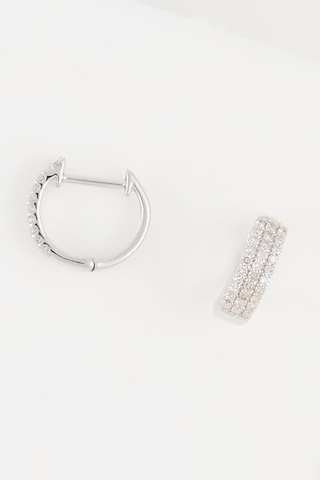 Créoles Clélia 
Or blanc et diamants