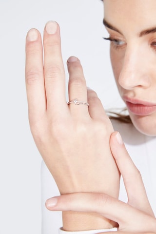 Solitaire Beauté Discrète Or blanc et diamants