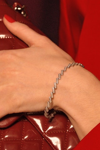 Bracelet Toucher droit au coeur - Or blanc et diamants