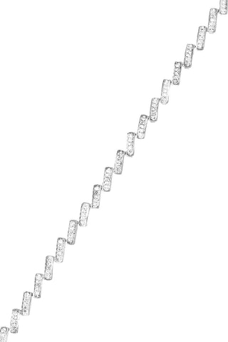 Bracelet Toucher droit au coeur - Or blanc et diamants