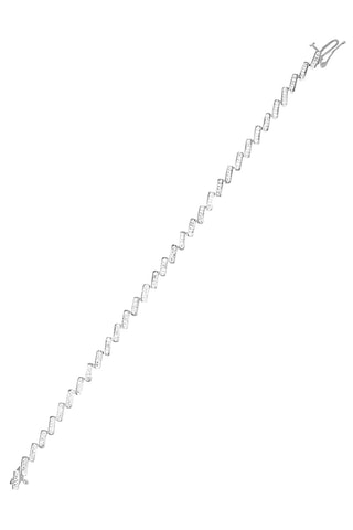 Bracelet Toucher droit au coeur - Or blanc et diamants