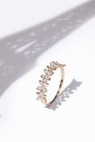 Bague Quezon - Or jaune et diamants