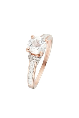 Bague Chera Or rose, diamants et topaze