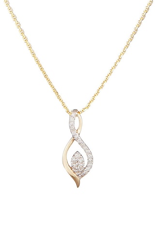 Pendentif Luna  - Or jaune et diamants