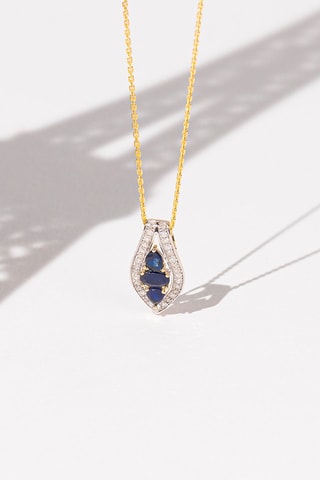 Pendentif Westeros - Or jaune, diamants et saphirs