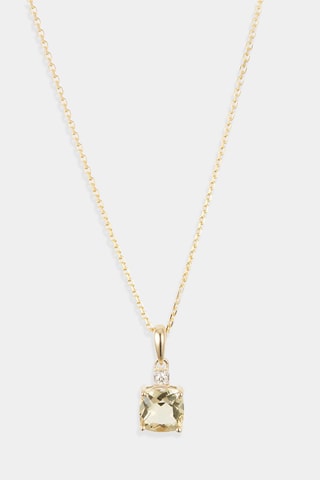 Pendentif Tonga Or jaune, diamant et quartz jaune