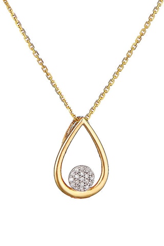 Pendentif Poire calendrier - Or jaune et diamants