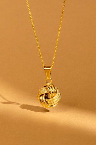 Pendentif Nœud Torsadé - Or jaune