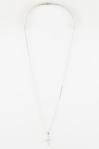 Pendentif Croix brillante - 
Or blanc et diamants