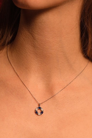 Pendentif Port Royal - Or blanc, saphirs et diamants