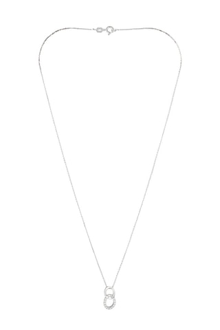 Pendentif Forever linked - Or blanc et diamants