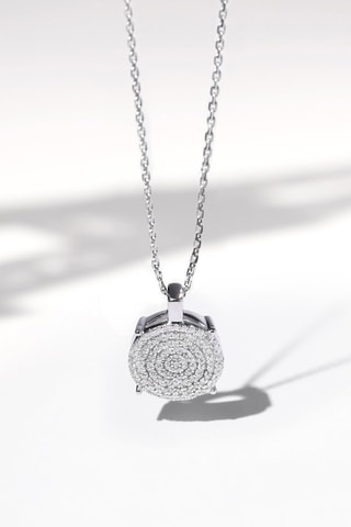 Pendentif Sublissime - Or blanc et diamants