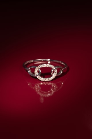 Bague Ilya - Or blanc et diamants