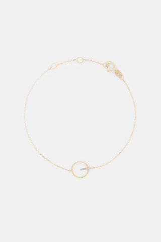 Bracelet Barette Encerclée - Or jaune et diamants