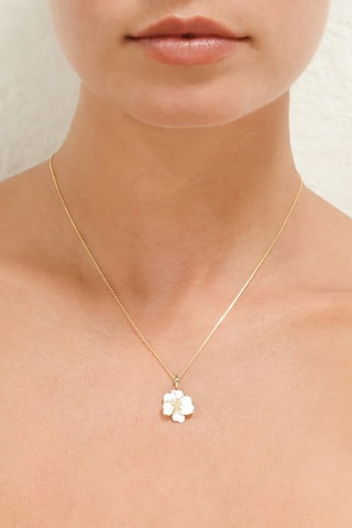 Pendentif Orchidée - Or jaune