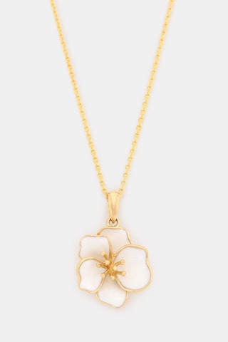 Pendentif Orchidée - Or jaune