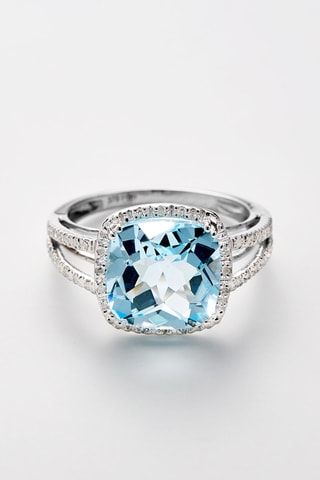 Bague Divine Topaze  - Or blanc, topaze et diamants