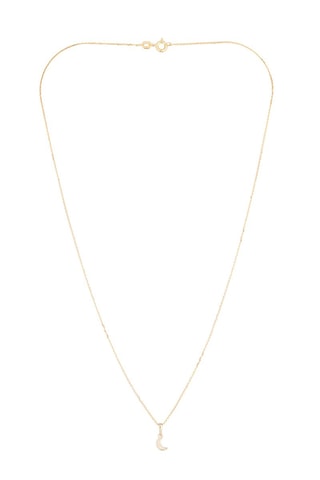 Pendentif Diamond moon - Or jaune et diamants