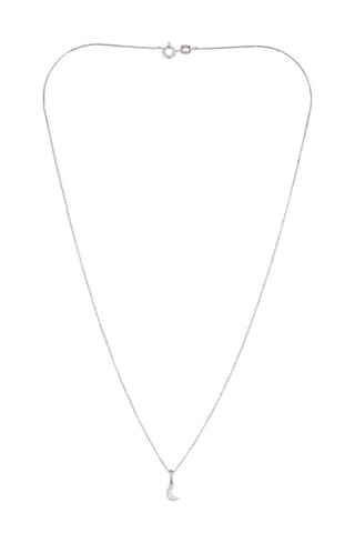 Pendentif Diamond moon -  Or blanc et diamants