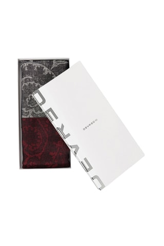 Sjaal - Bordeauxrood en Grijs