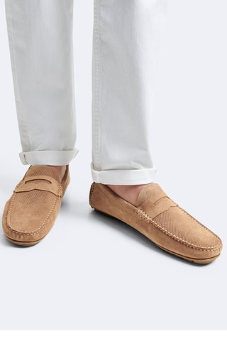 Leren Mocassins - Beige