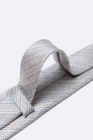 Corbata de seda - Blanco y azul