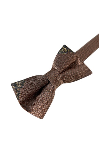 Pajarita de seda - Marrón